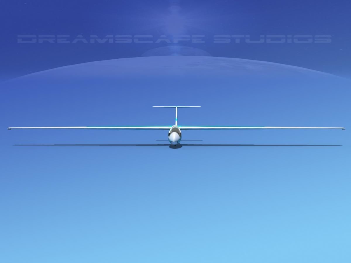 SZD-36 Cobra Glider V04 Low-poly 3D model_1