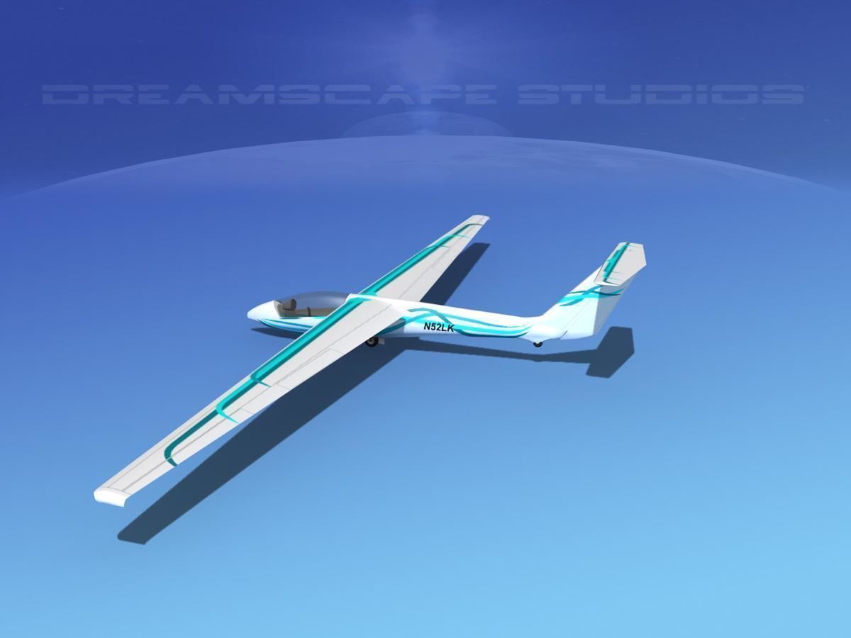 SZD-36 Cobra Glider V04 Low-poly 3D model_8