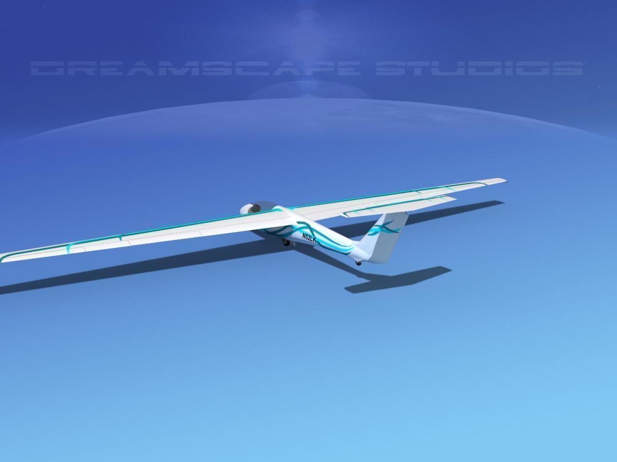 SZD-36 Cobra Glider V04 Low-poly 3D model_7