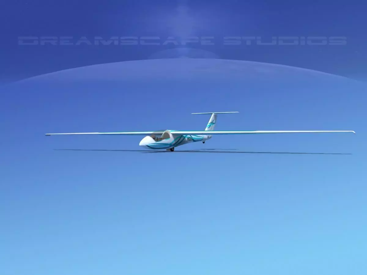 SZD-36 Cobra Glider V04 Low-poly 3D model_0