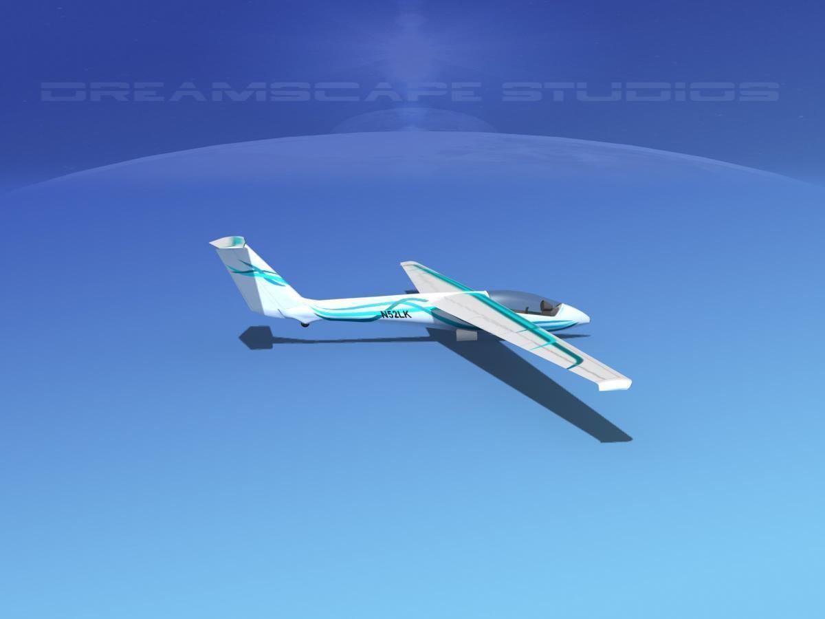 SZD-36 Cobra Glider V04 Low-poly 3D model_4