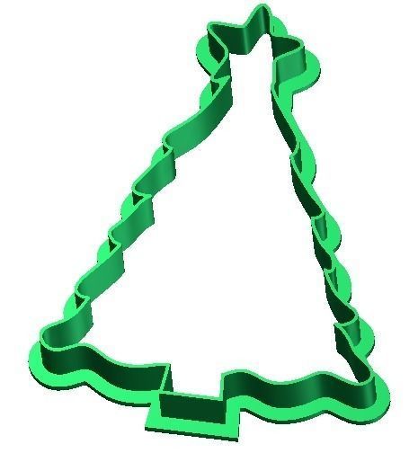 Christmas Tree Cookie Cutter no internals 3D print model_0