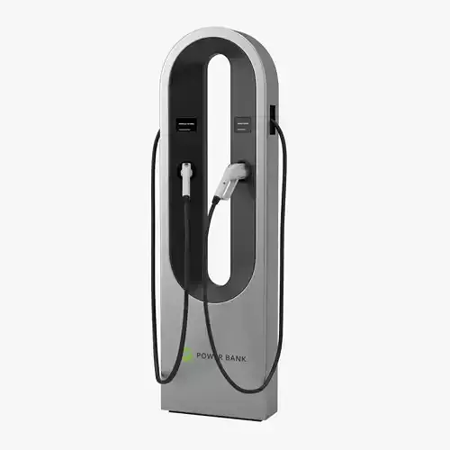 Electric Vehicle Charging Station 3D model