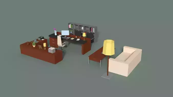 Low Poly Managers Room