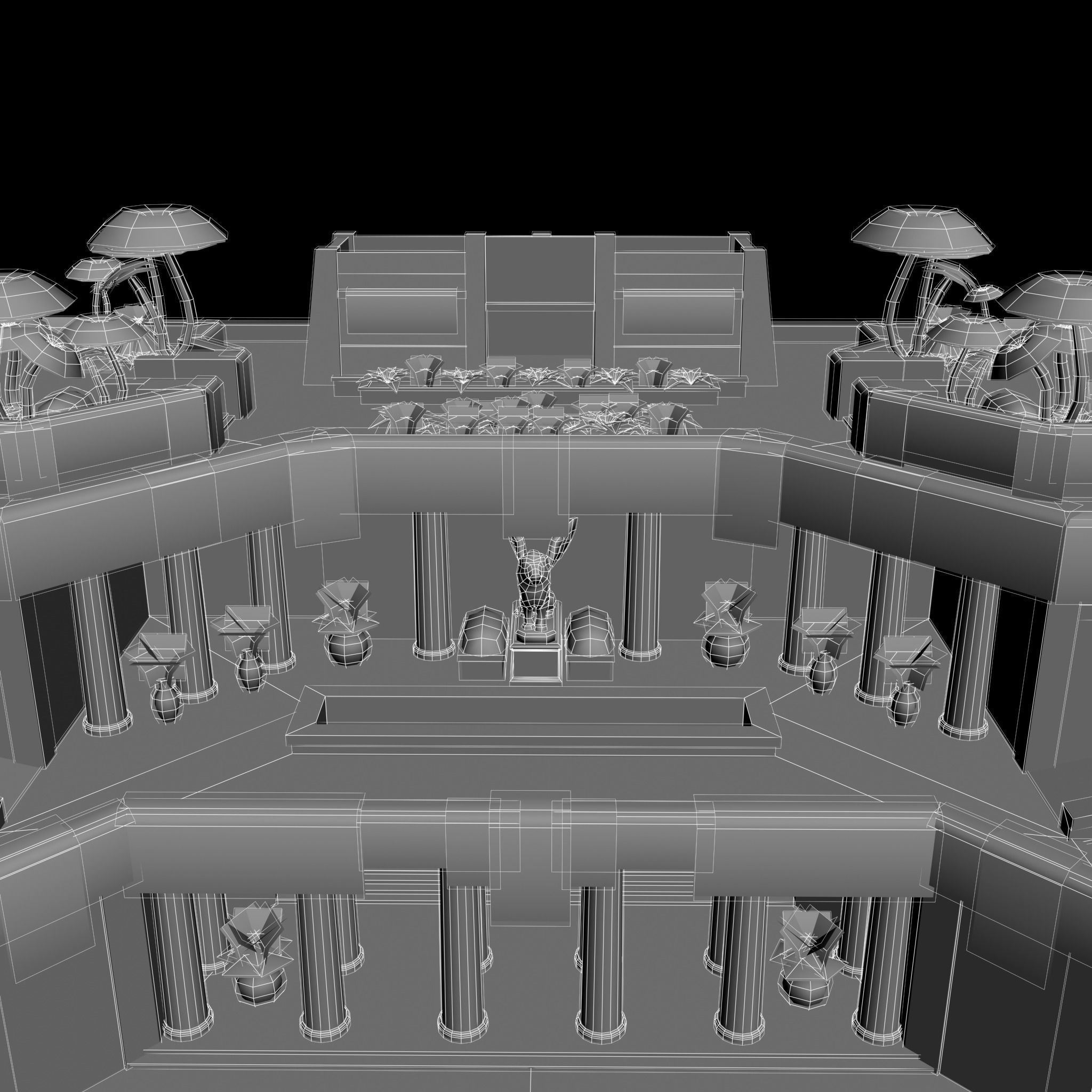 Hanging Gardens of Babylon Low-poly 3D model_15