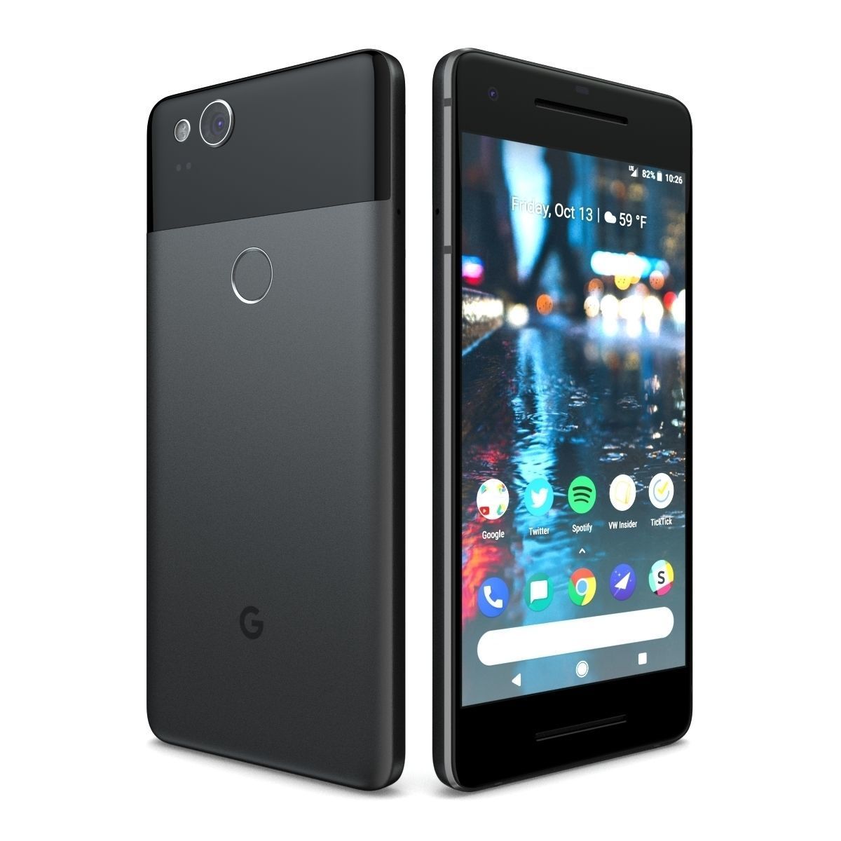 Google Pixel 2 Just Black 3D model_3