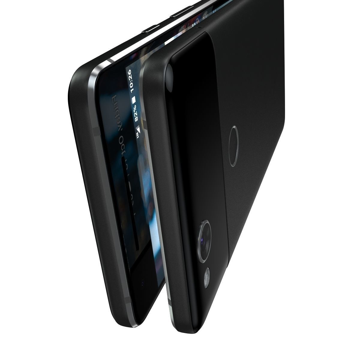 Google Pixel 2 Just Black 3D model_6