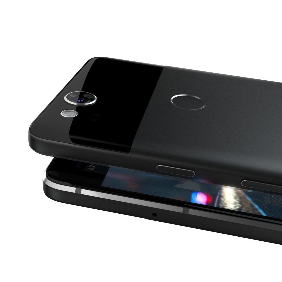 Google Pixel 2 Just Black 3D model_10