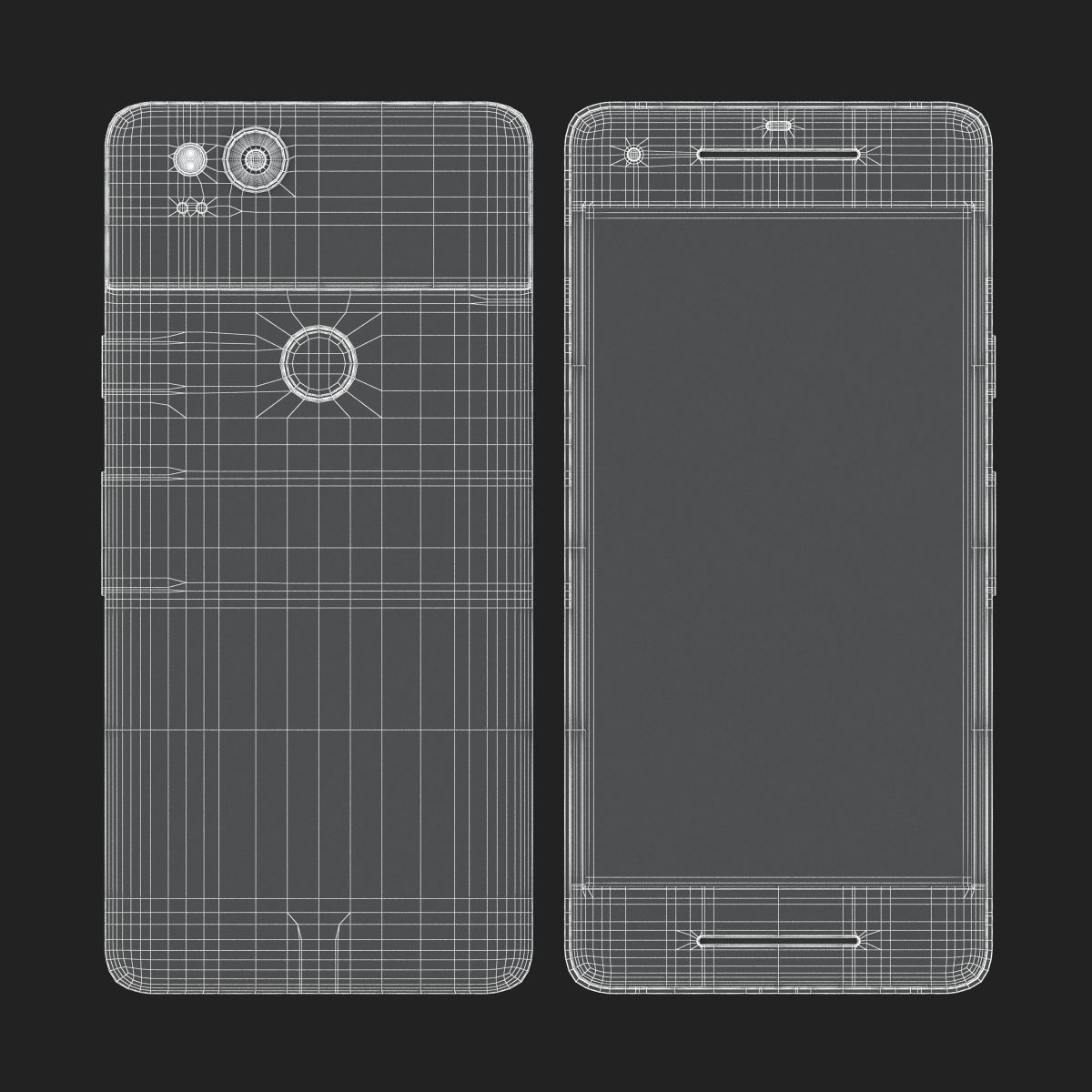Google Pixel 2 Just Black 3D model_14