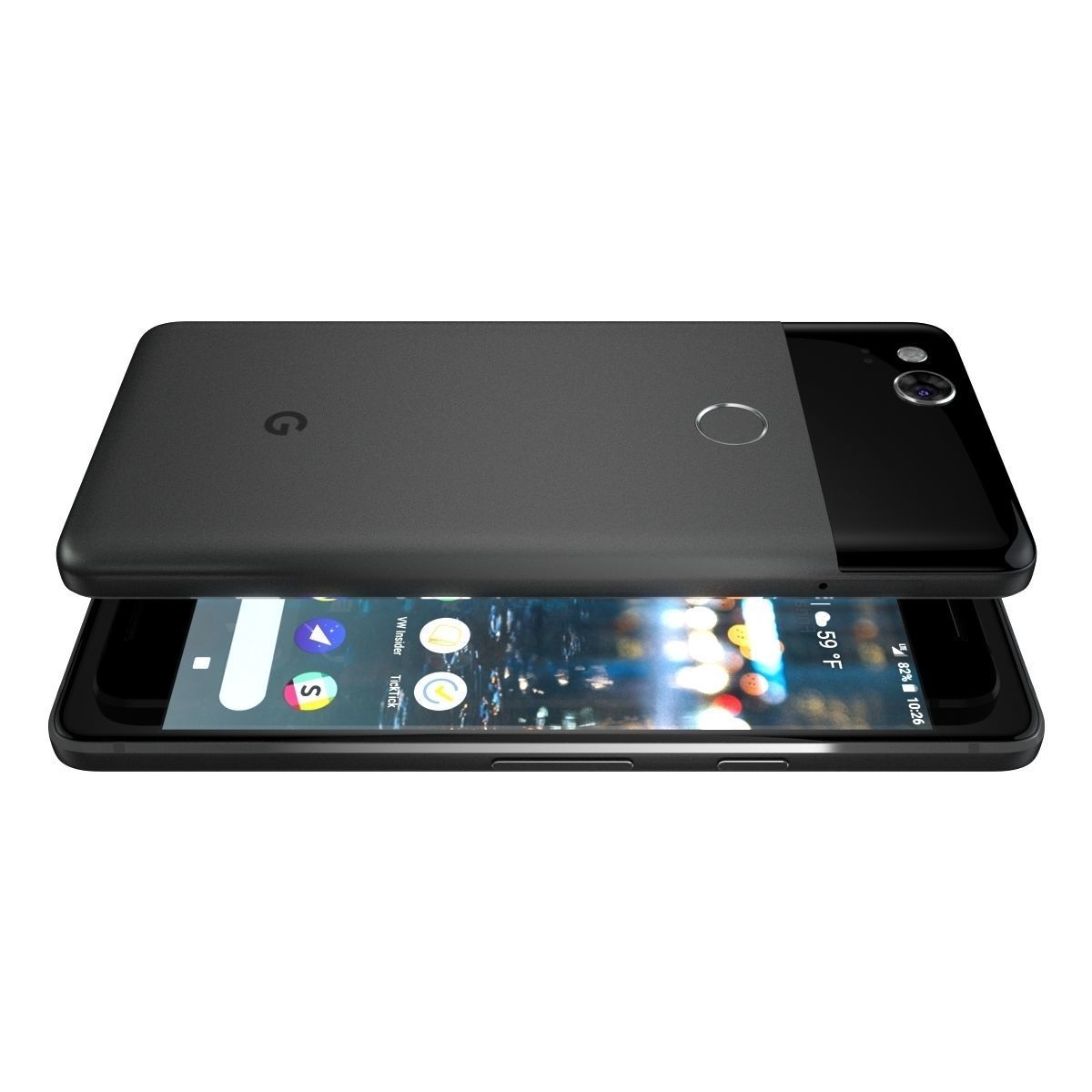 Google Pixel 2 Just Black 3D model_1