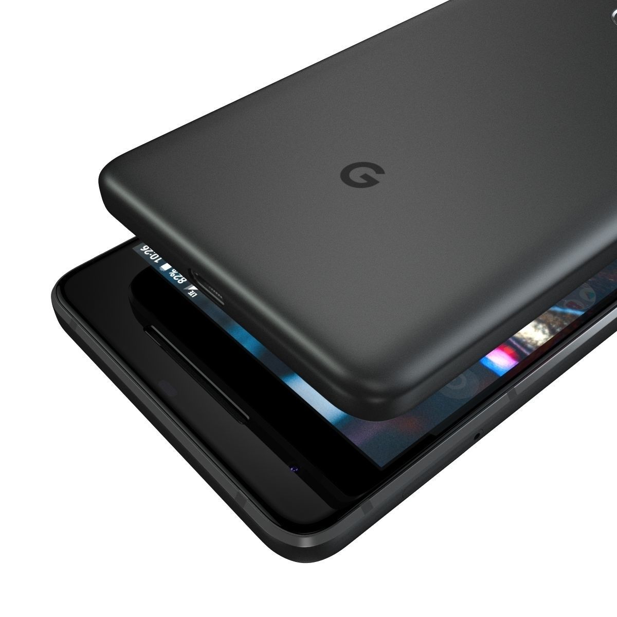 Google Pixel 2 Just Black 3D model_5