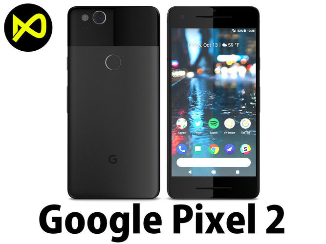 Google Pixel 2 Just Black 3D model