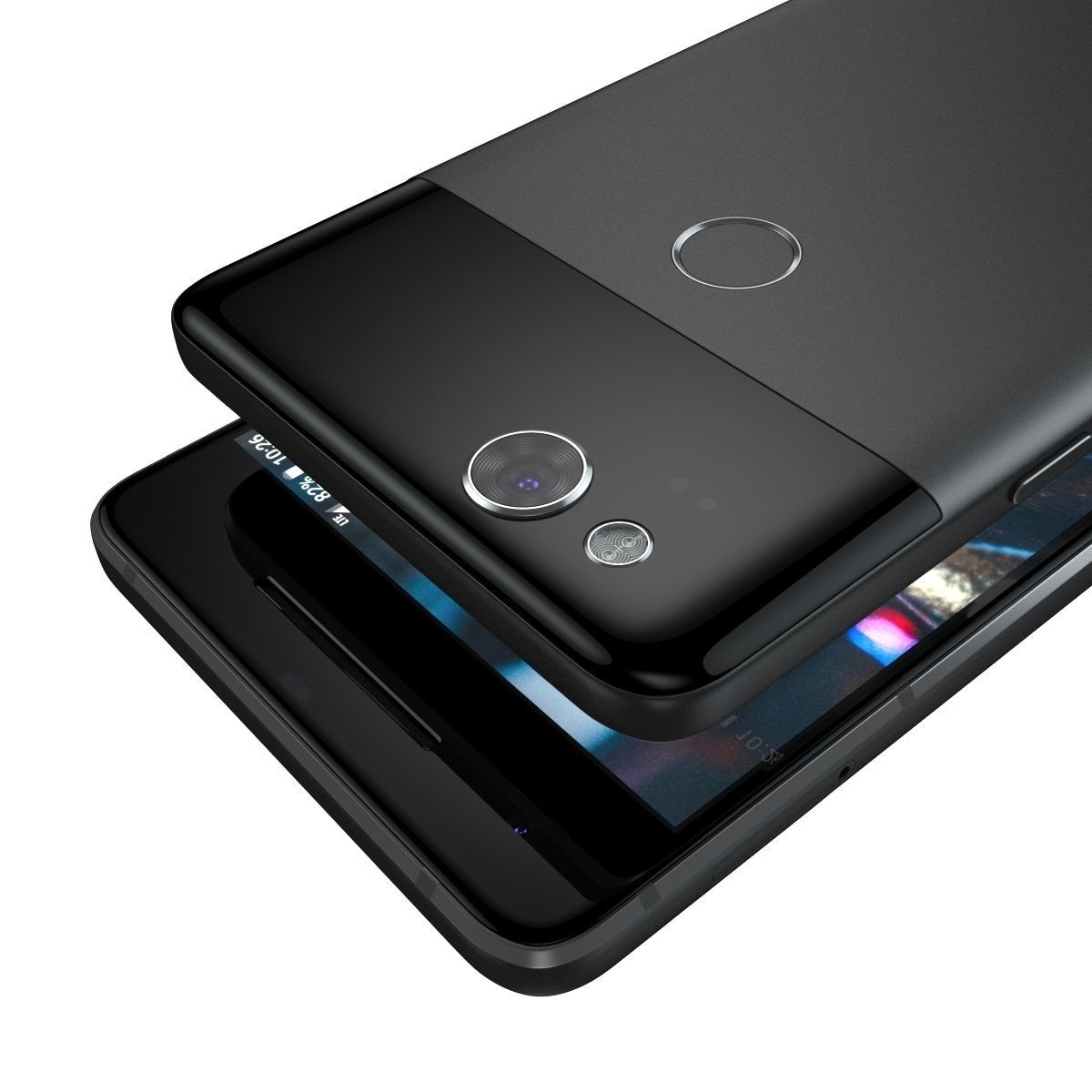 Google Pixel 2 Just Black 3D model_2