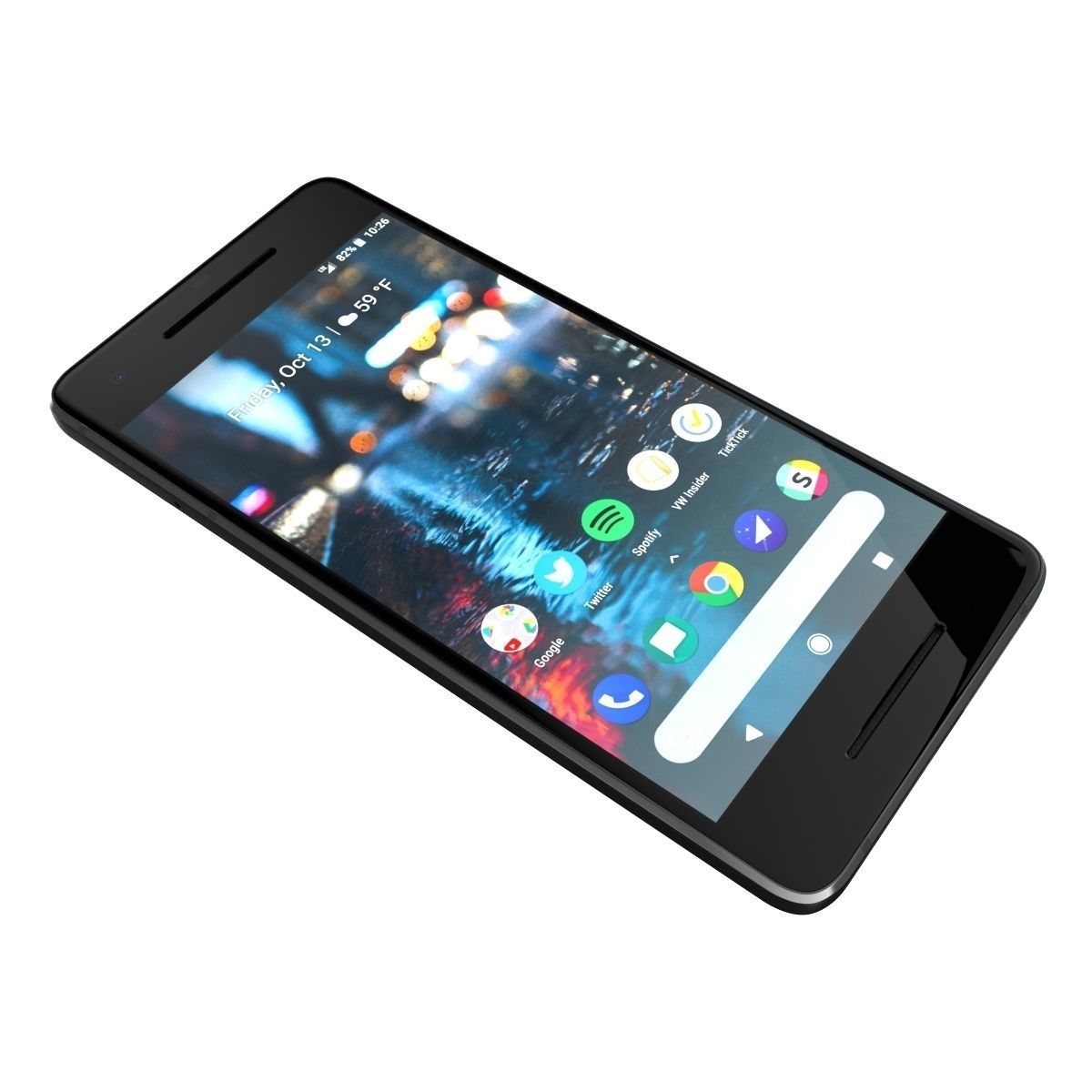 Google Pixel 2 Just Black 3D model_12