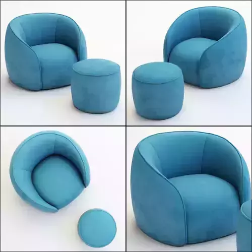 Armchair and pouf Baloo
