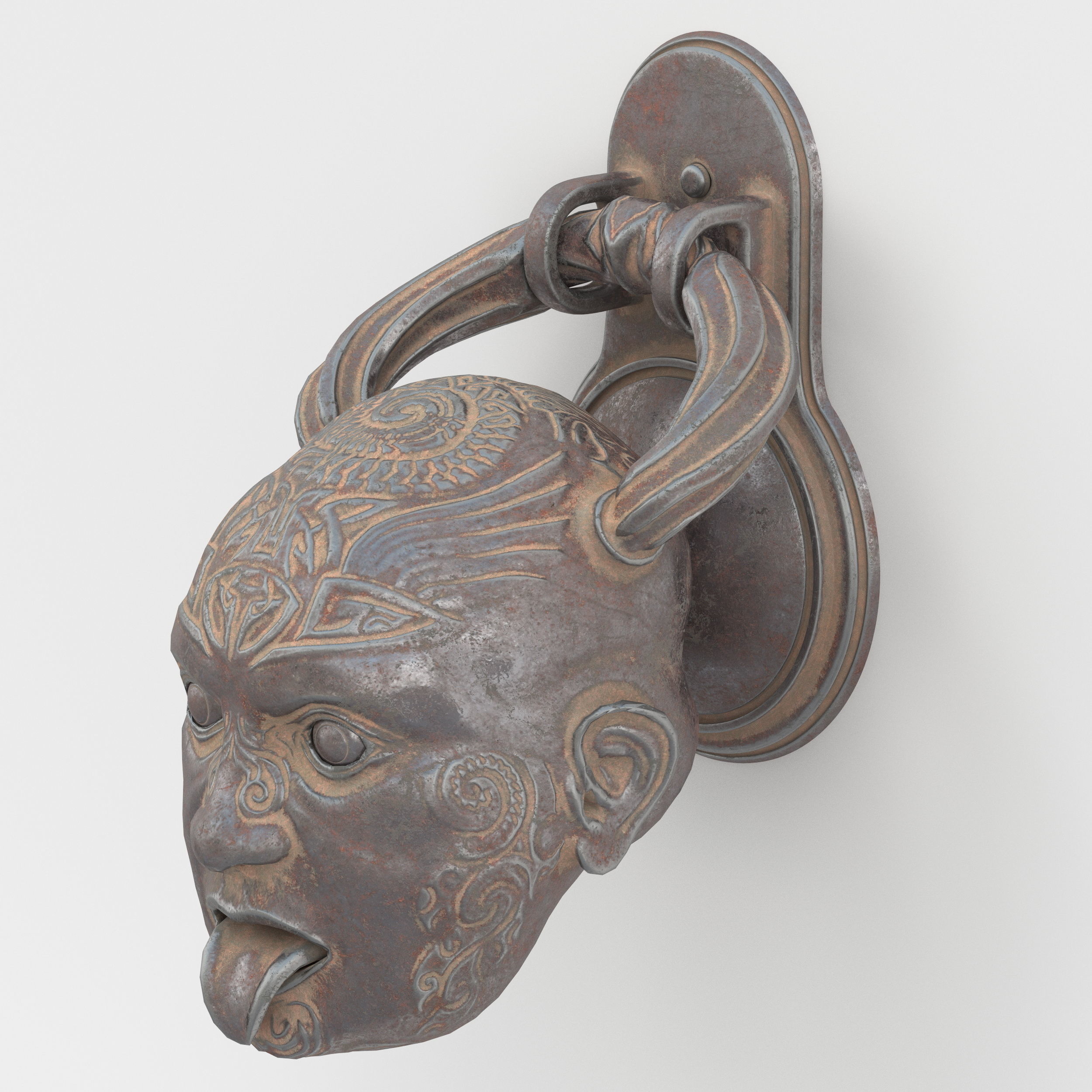 Doorbell Dead Head Low-poly 3D model_1