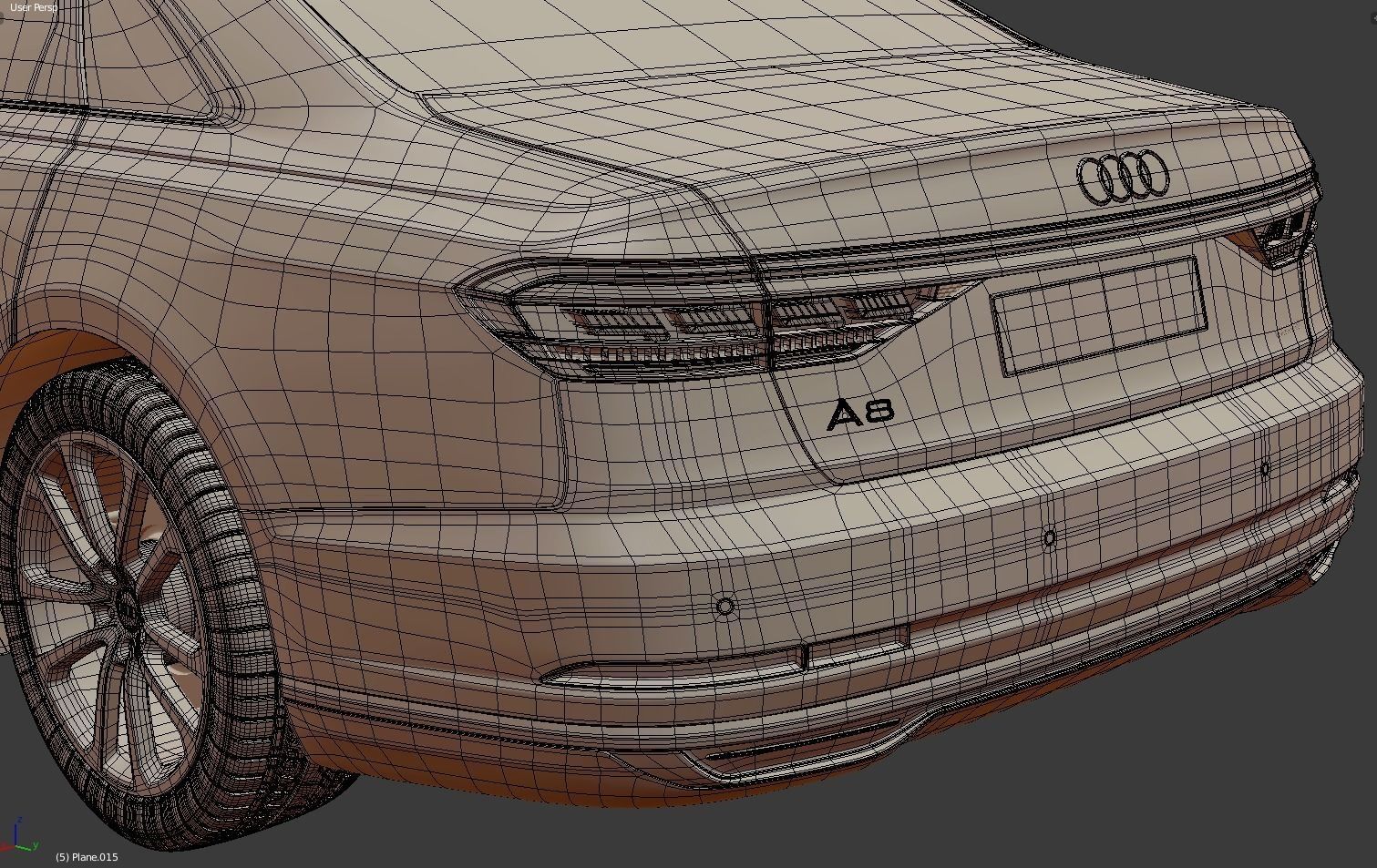 Audi A8 2018 3D model_11