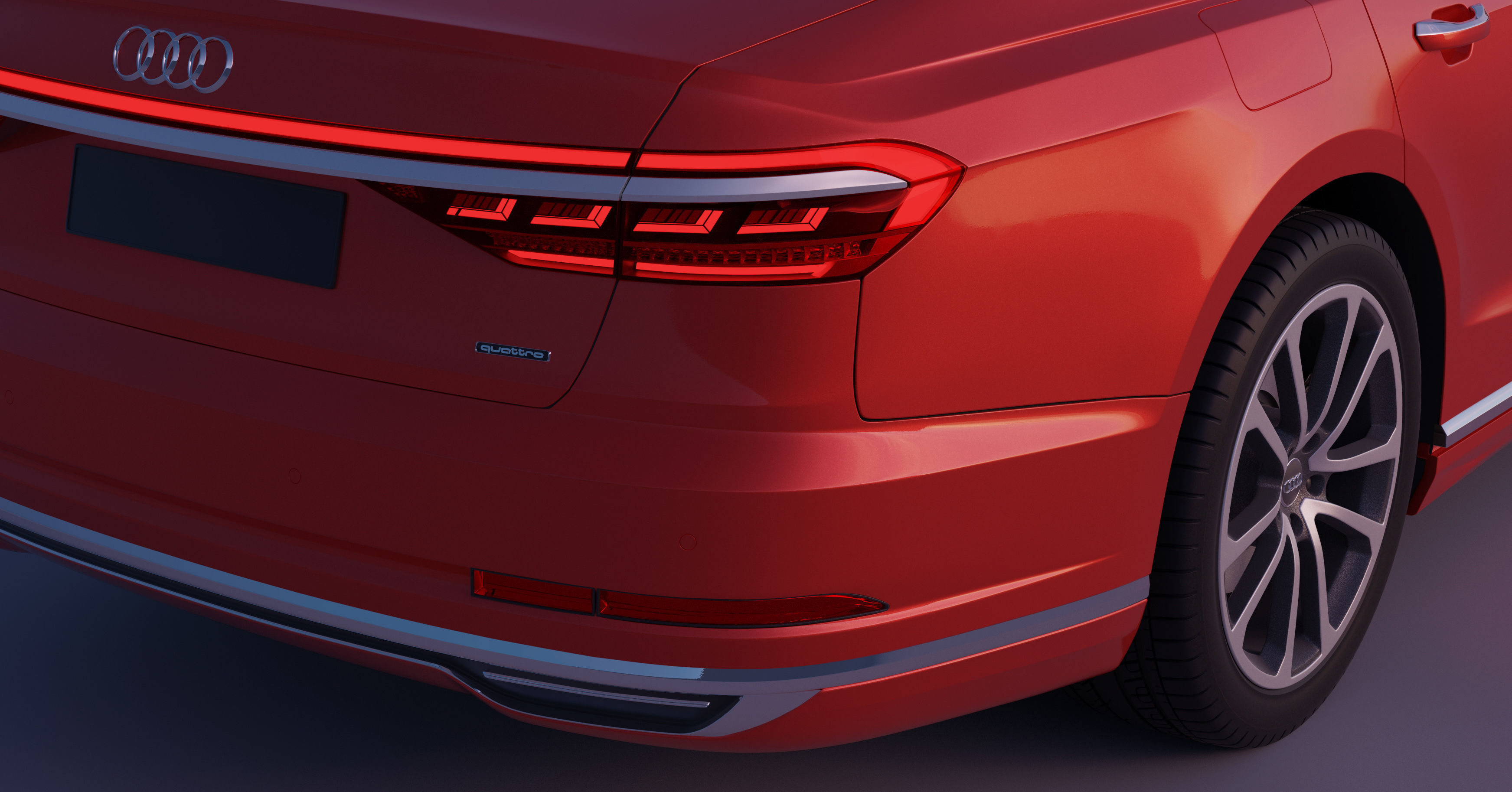 Audi A8 2018 3D model_3