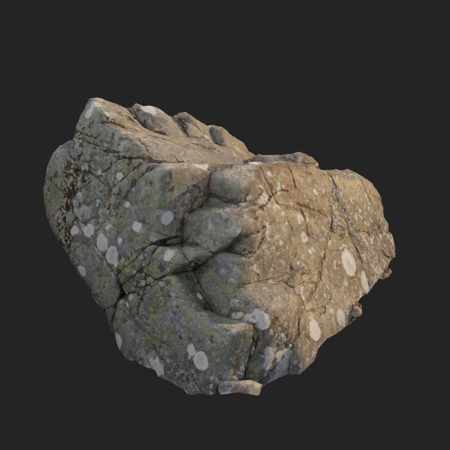 3d scanned nature stone 028 Low-poly 3D model_3