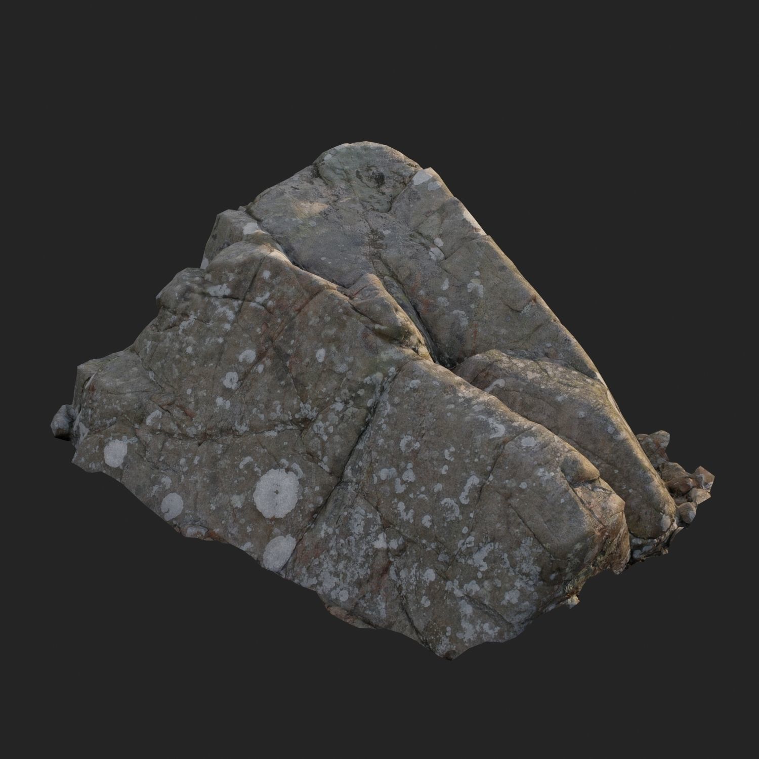 3d scanned nature stone 028 Low-poly 3D model_1