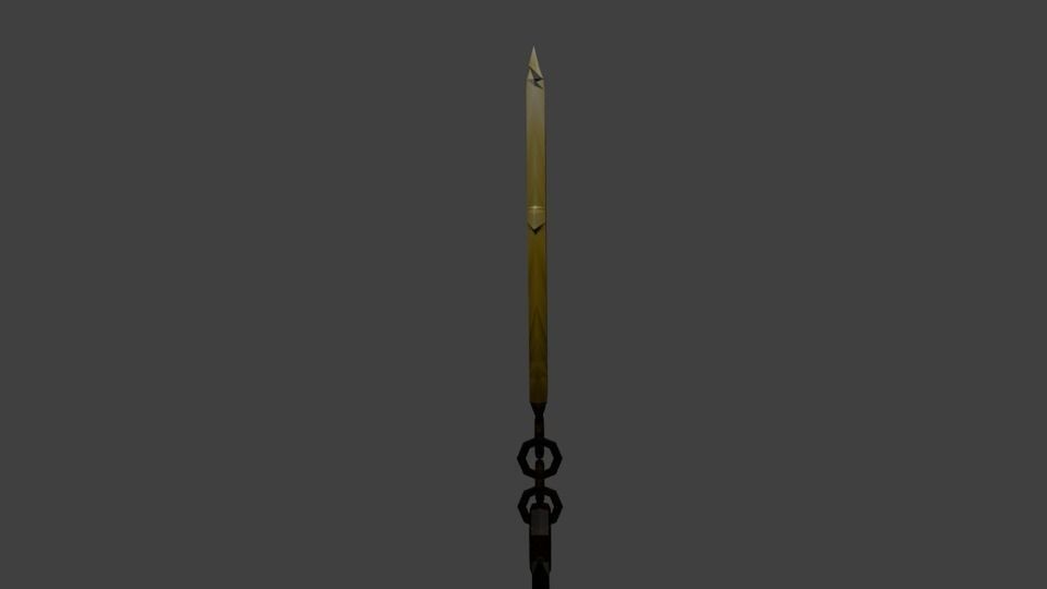 Snake Fang Whip Low-poly 3D model_2
