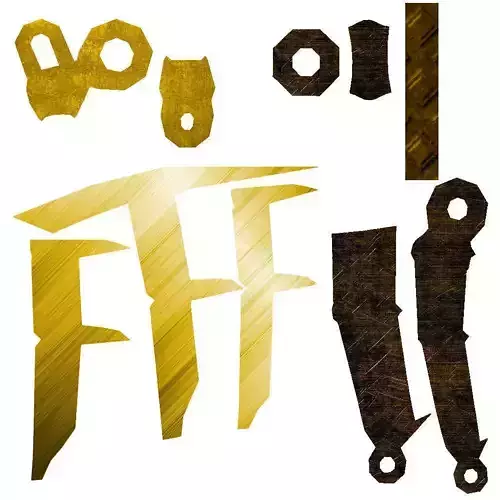 Snake Fang Whip Low-poly 3D model