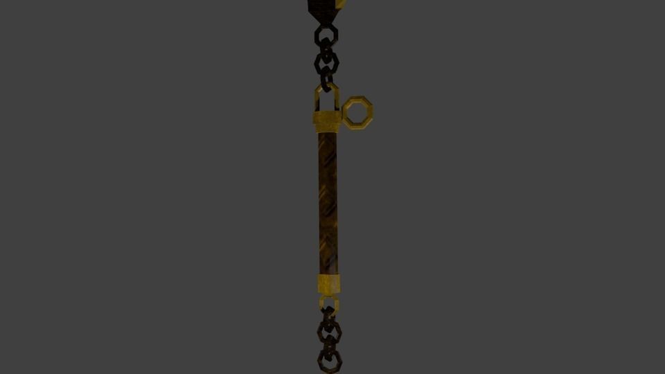 Snake Fang Whip Low-poly 3D model_3