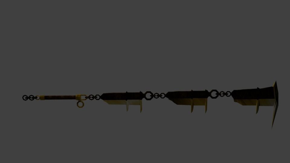 Snake Fang Whip Low-poly 3D model_4