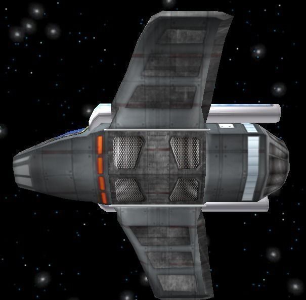 Sci-fi Space  Cargo Bomber Ship Free low-poly 3D model_2