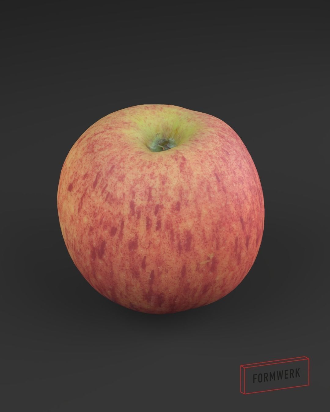 Apple Red 01 - 3D Scan Low-poly 3D model_6