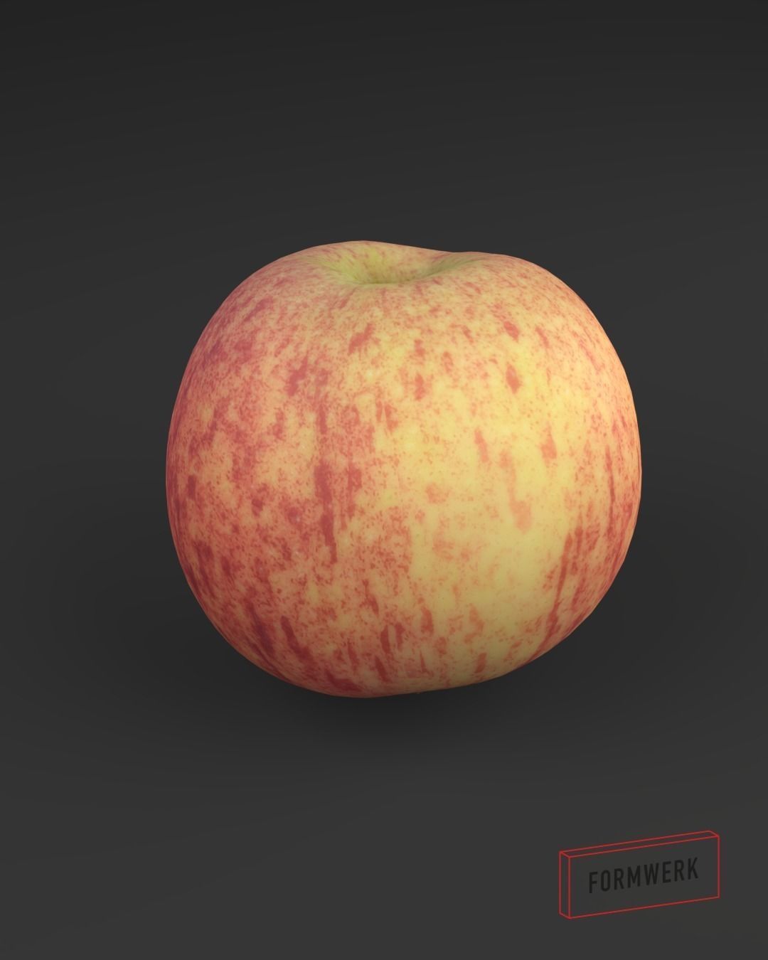 Apple Red 01 - 3D Scan Low-poly 3D model_2