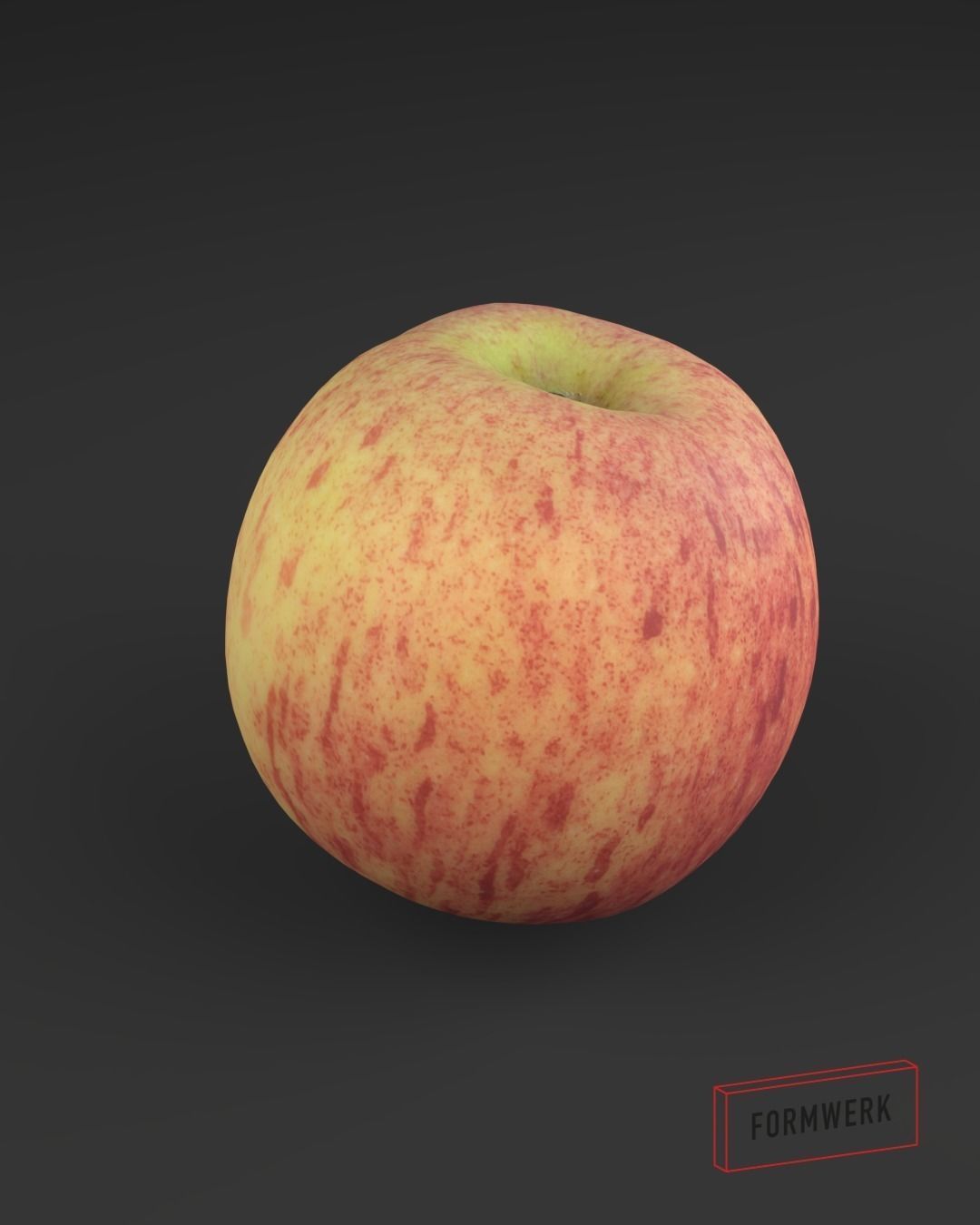 Apple Red 01 - 3D Scan Low-poly 3D model_4