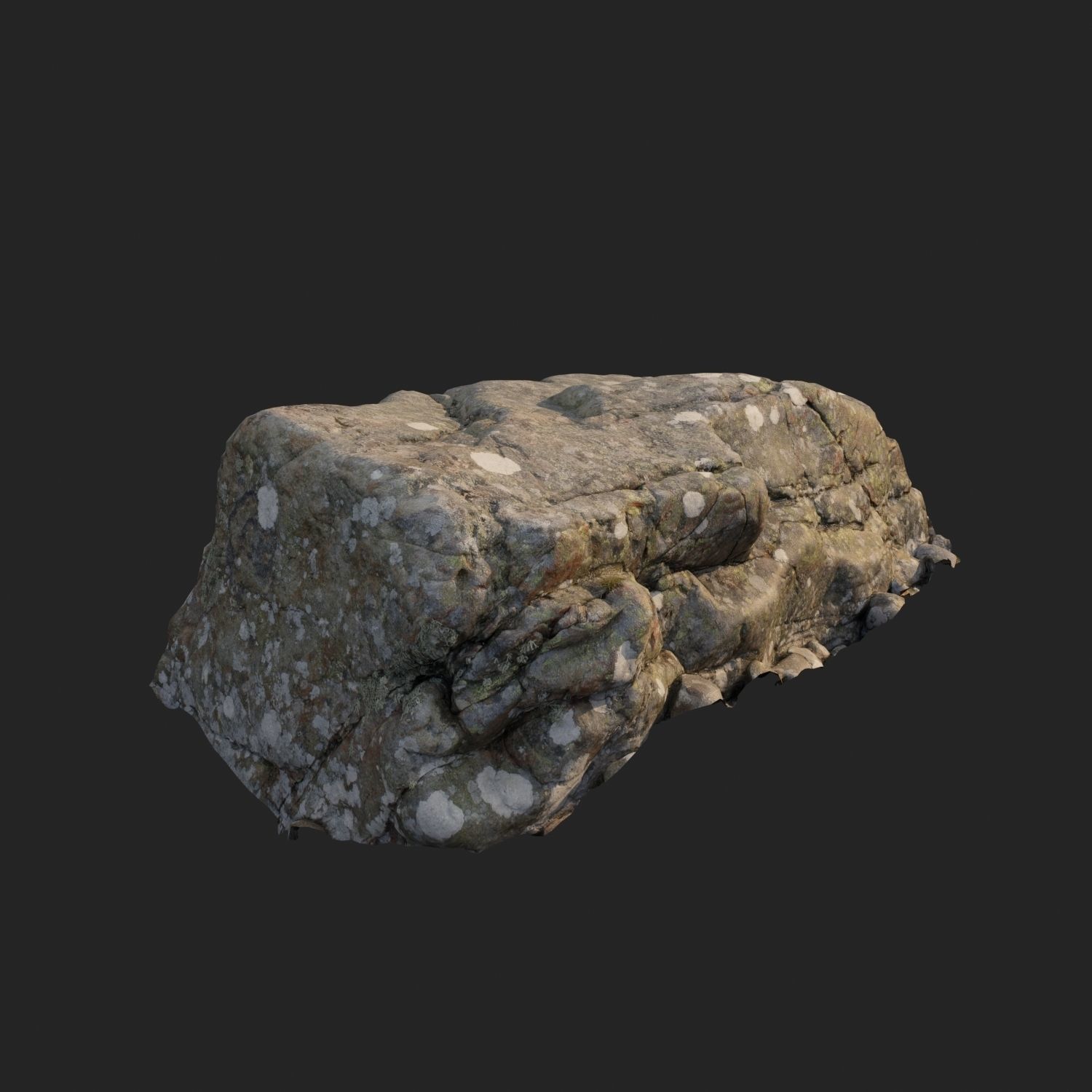 3d scanned nature stone 029 Low-poly 3D model_4