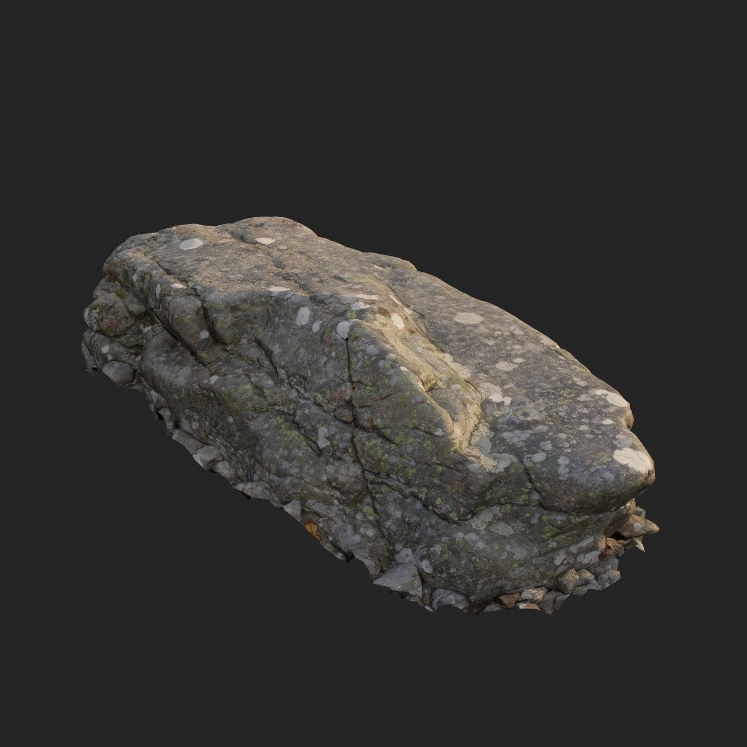 3d scanned nature stone 029 Low-poly 3D model_1