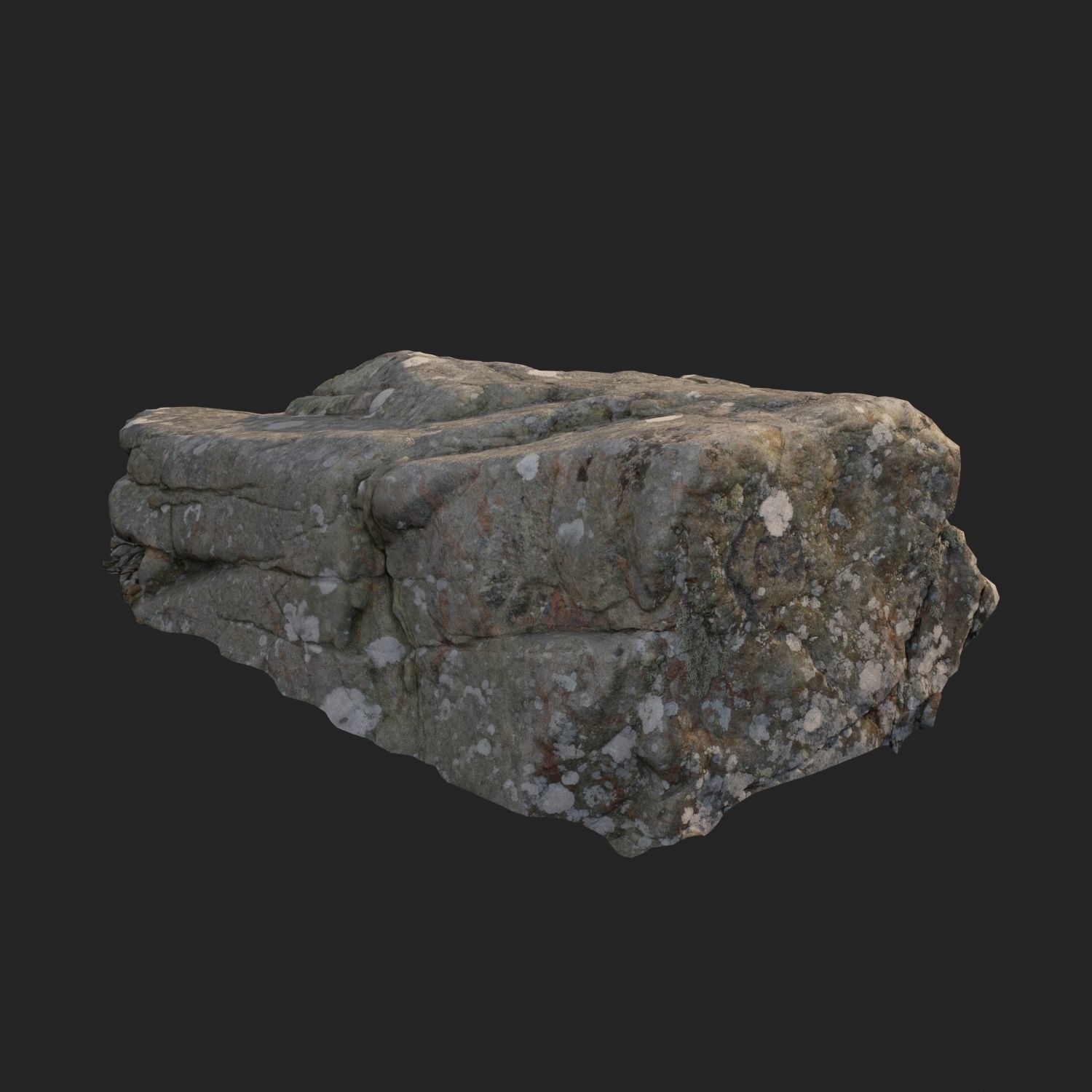 3d scanned nature stone 029 Low-poly 3D model_3