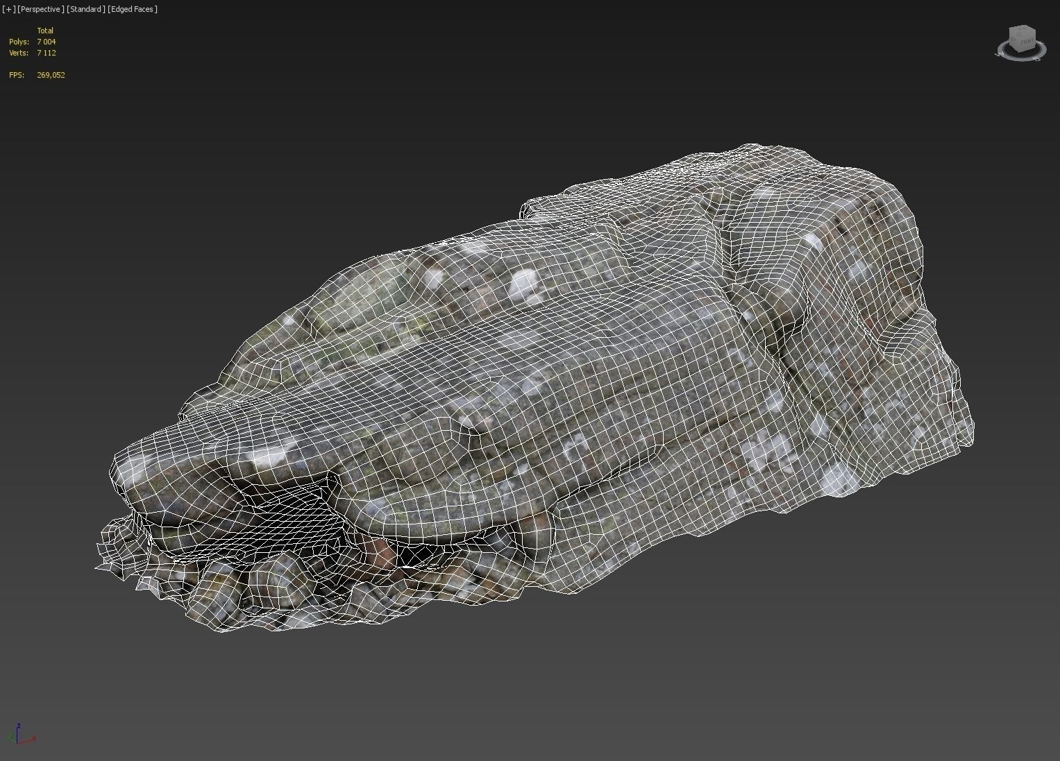 3d scanned nature stone 029 Low-poly 3D model_2