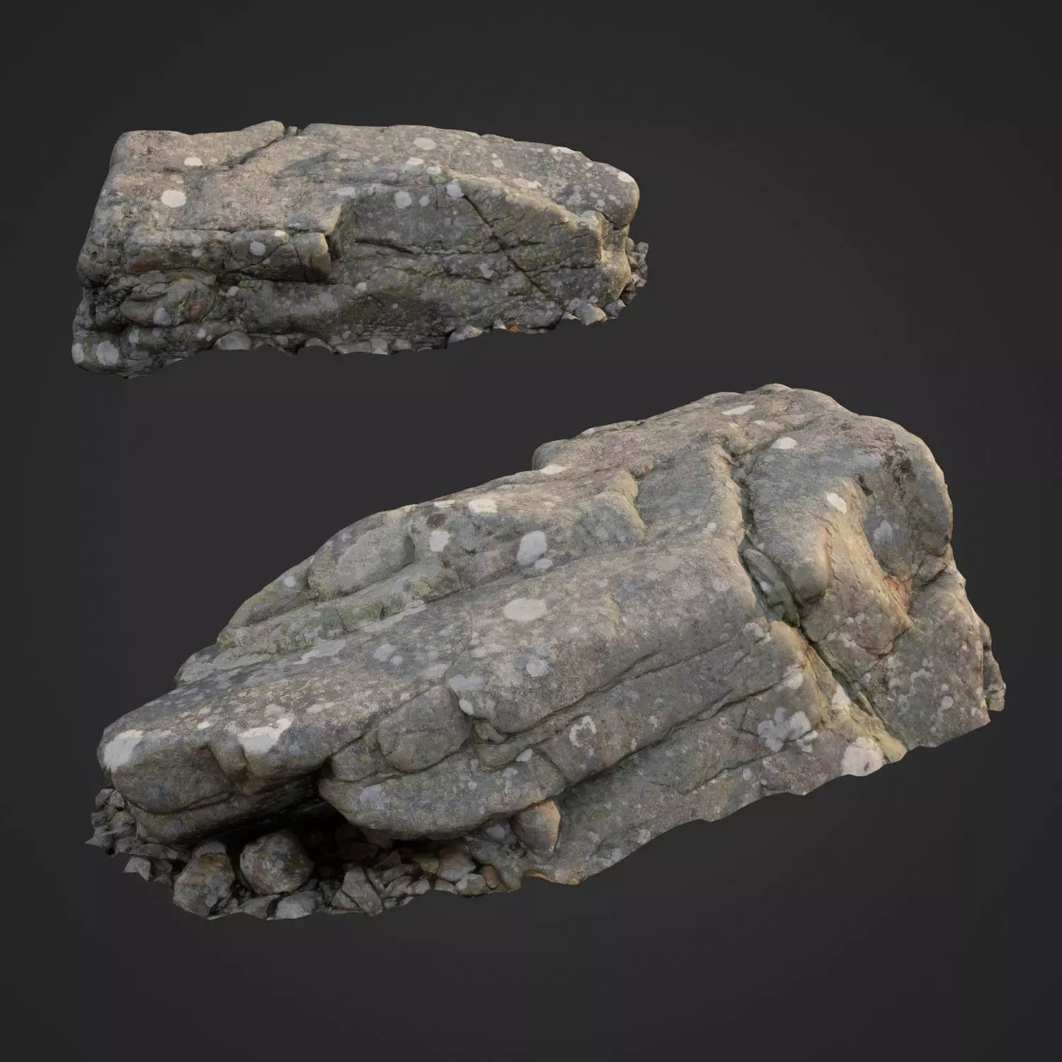 3d scanned nature stone 029 Low-poly 3D model_0