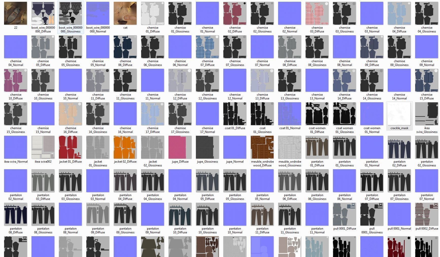 Wardrobe with Clothes 09 3D model_34