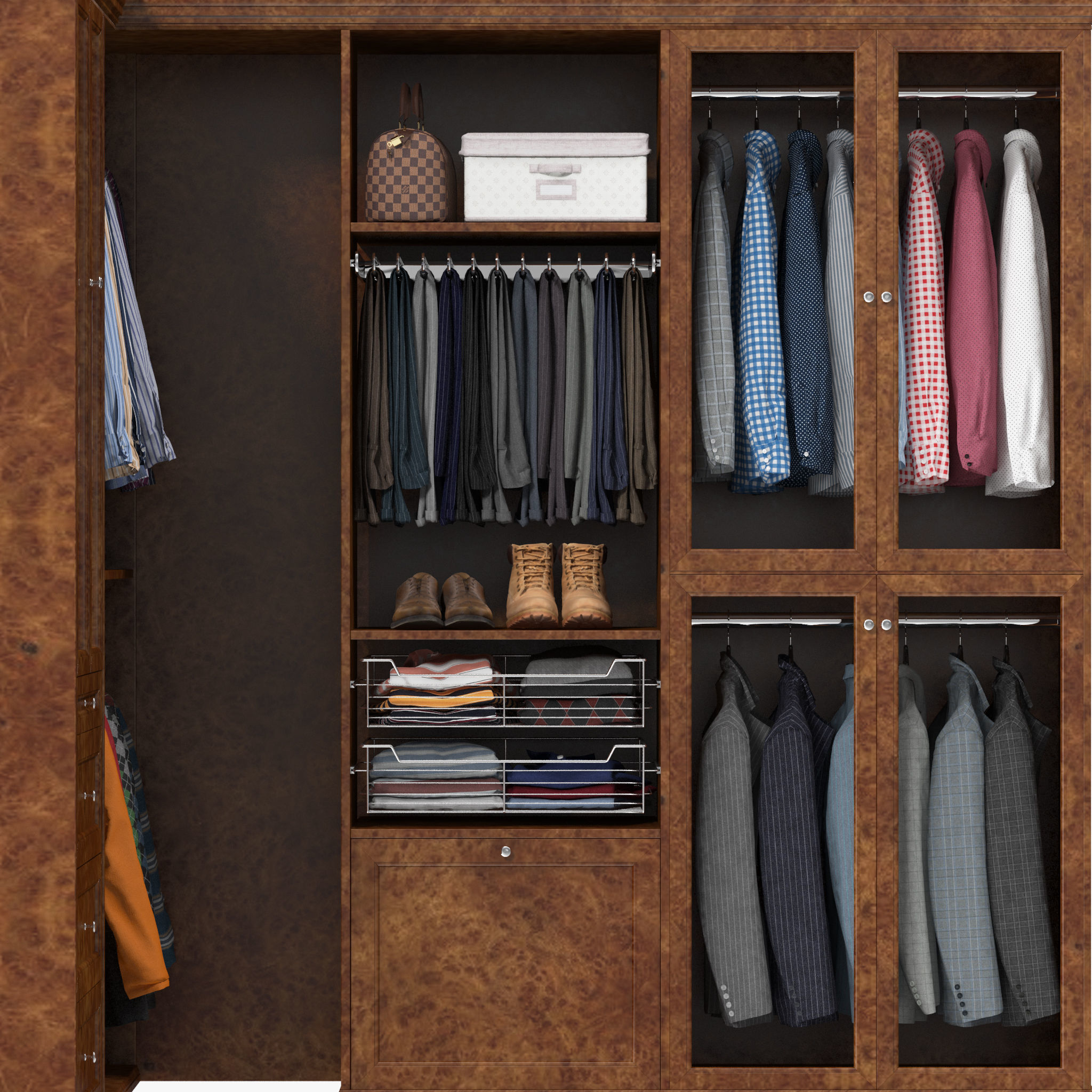 Wardrobe with Clothes 09 3D model_9