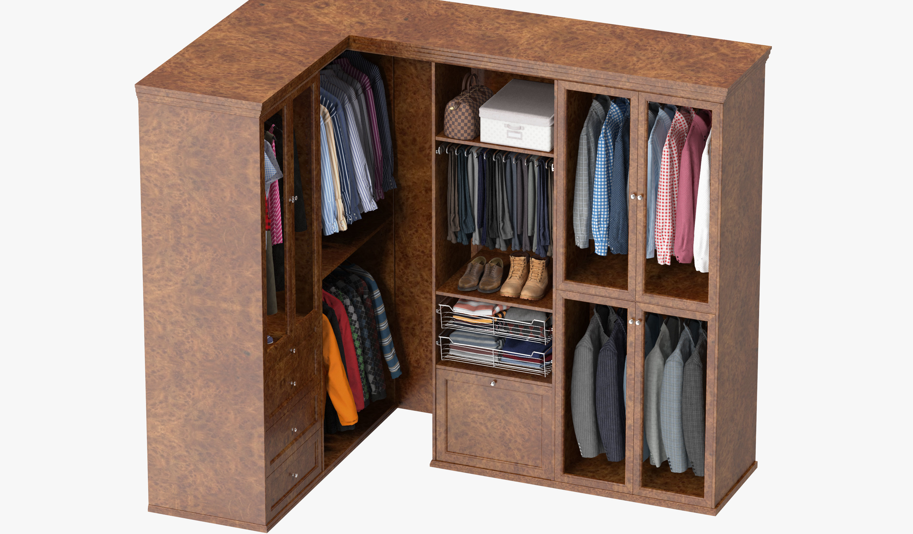 Wardrobe with Clothes 09 3D model_6