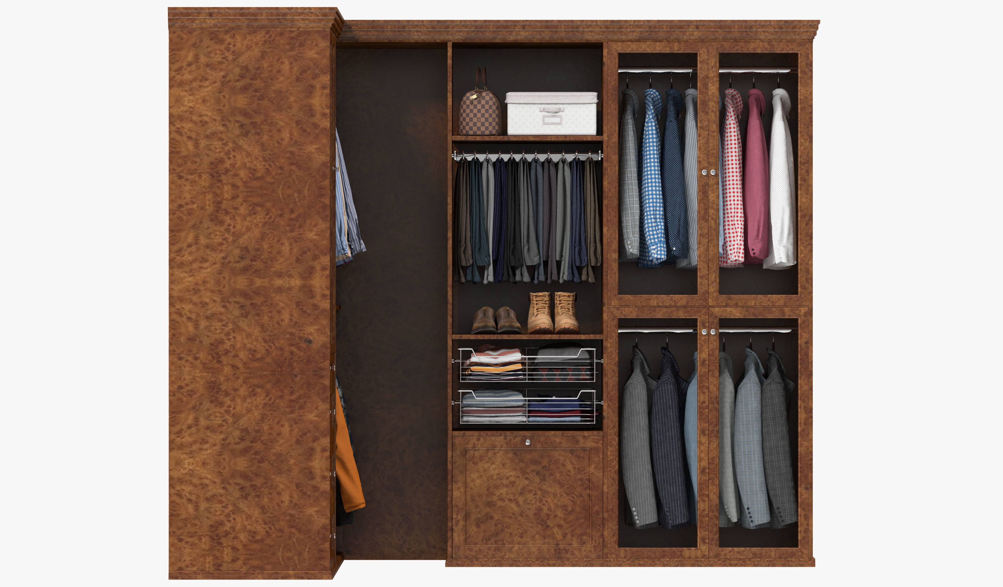 Wardrobe with Clothes 09 3D model_5