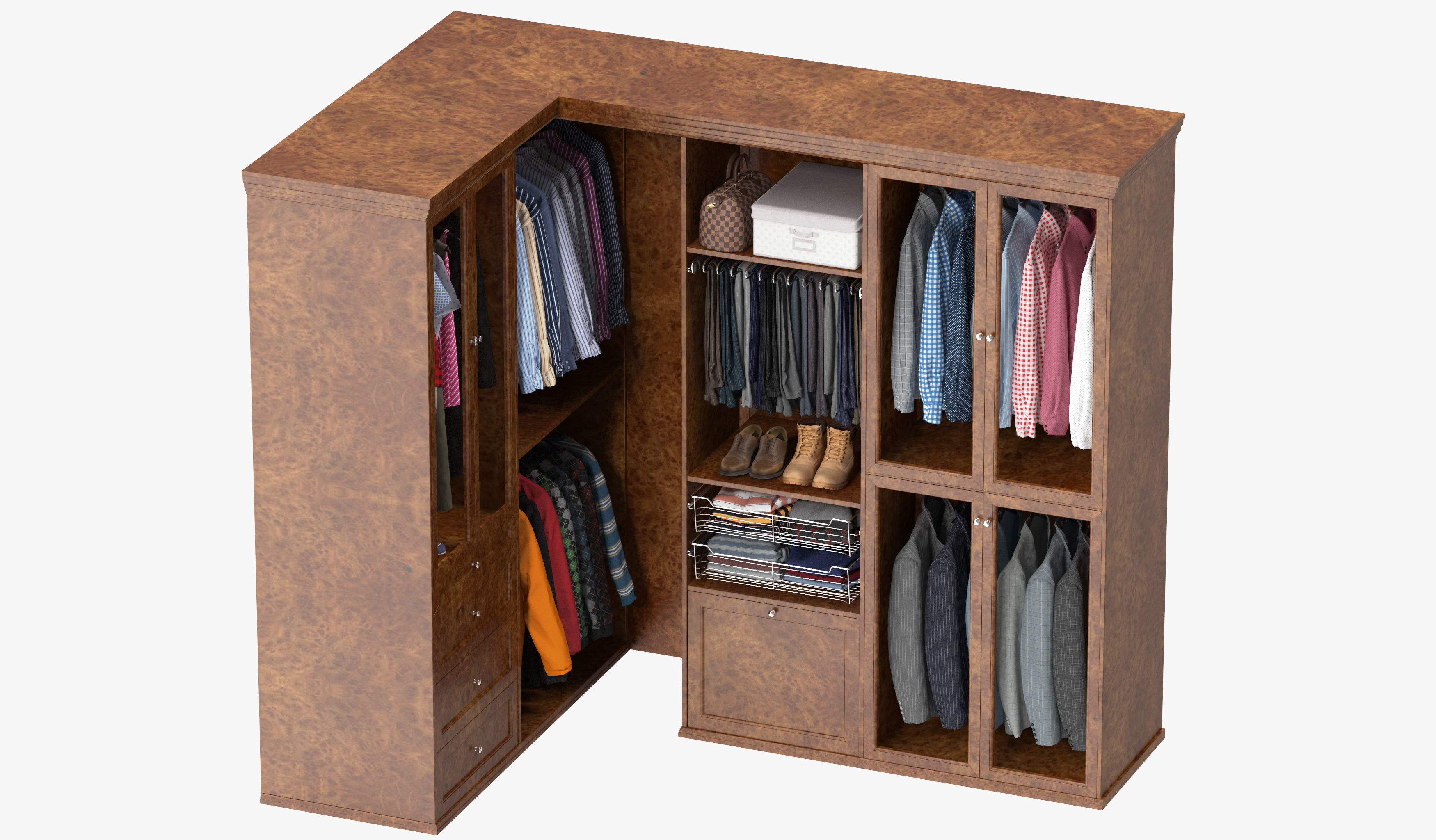 Wardrobe with Clothes 09 3D model_4