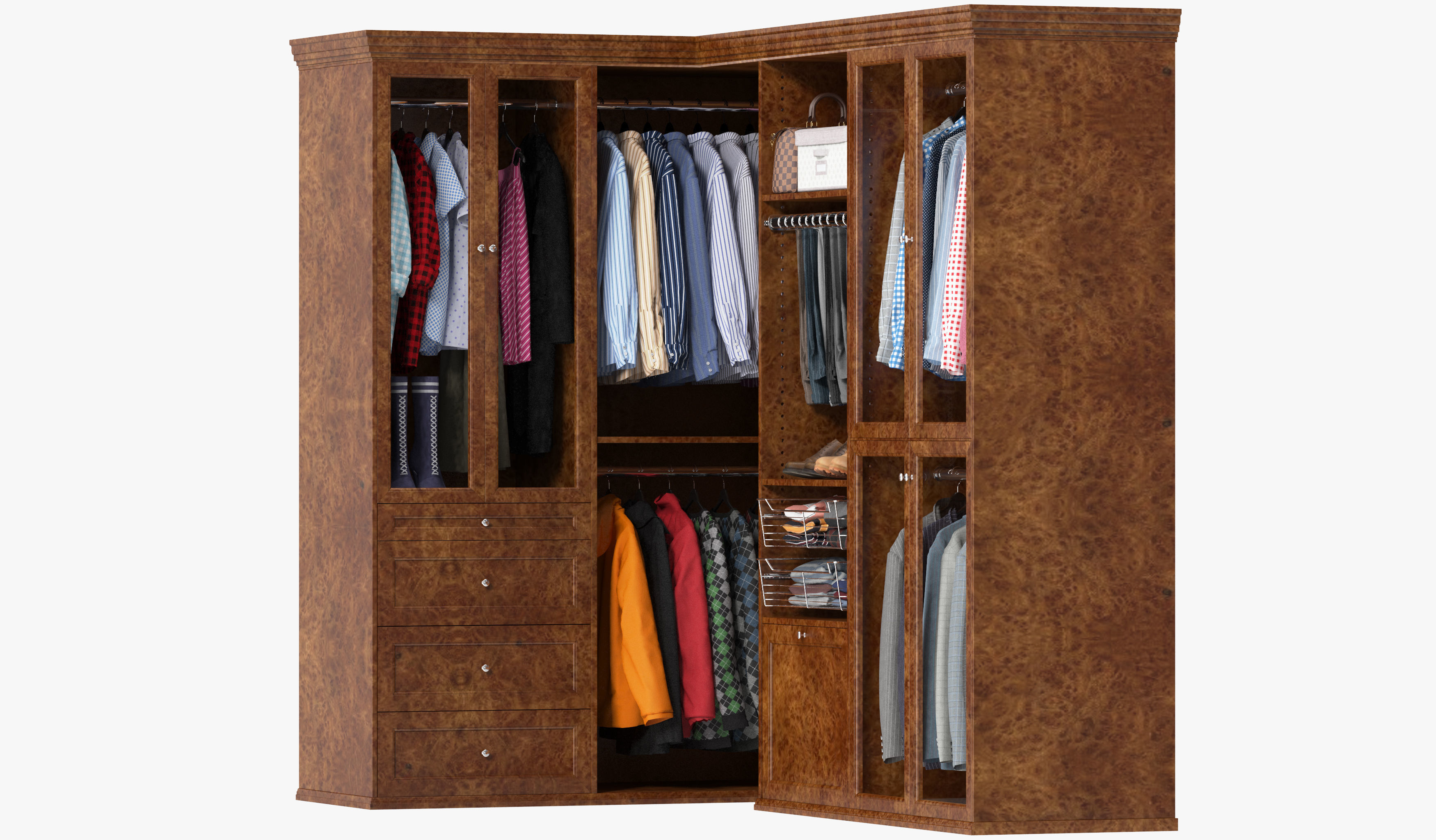 Wardrobe with Clothes 09 3D model_3