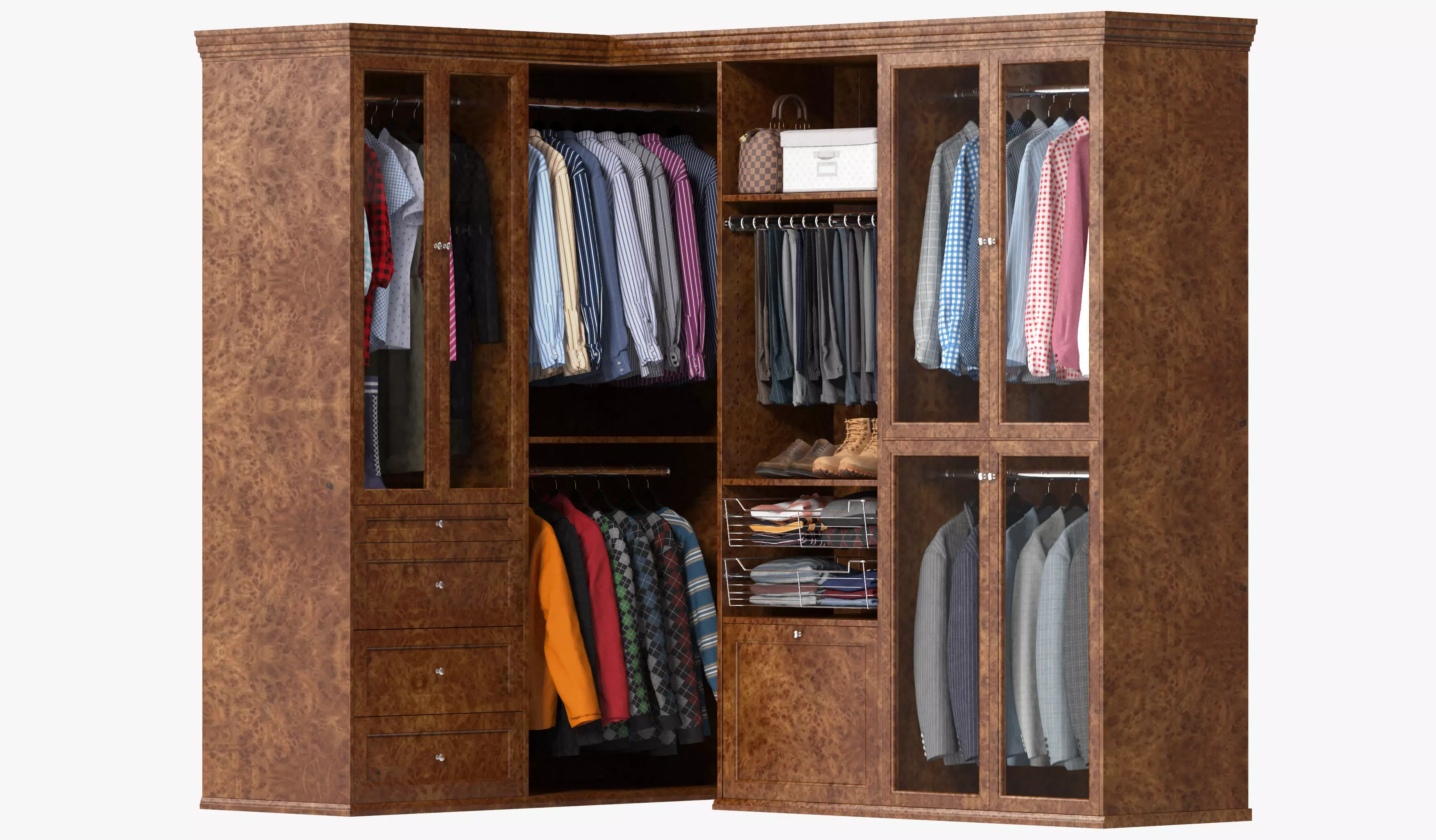 Wardrobe with Clothes 09 3D model_0