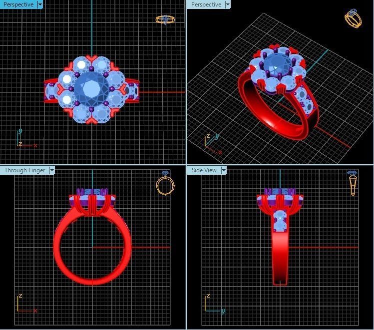  Ring T00222 3D print model_2