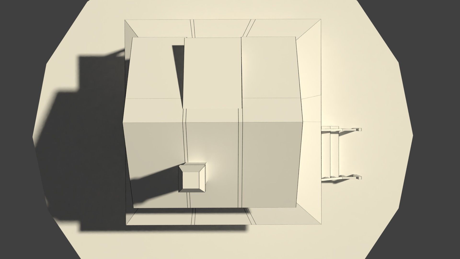 Low Poly Farm House Low-poly 3D model_8