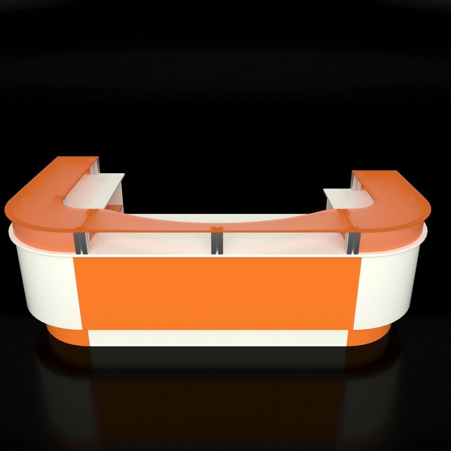 Reception desk Low-poly 3D model_1