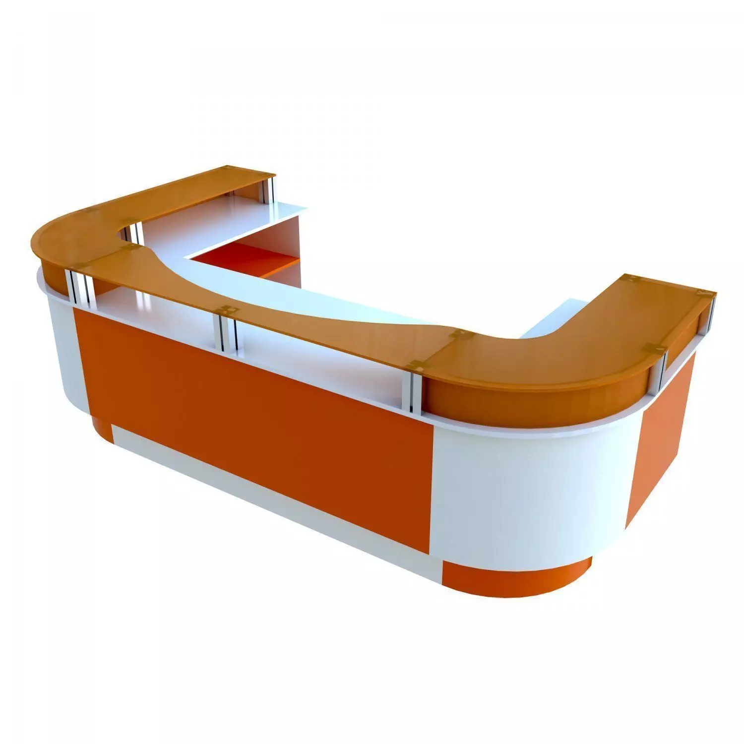 Reception desk Low-poly 3D model_0