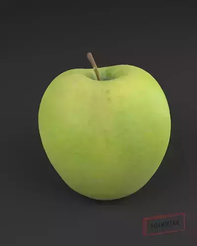 Apple green 02 Low-poly 3D model