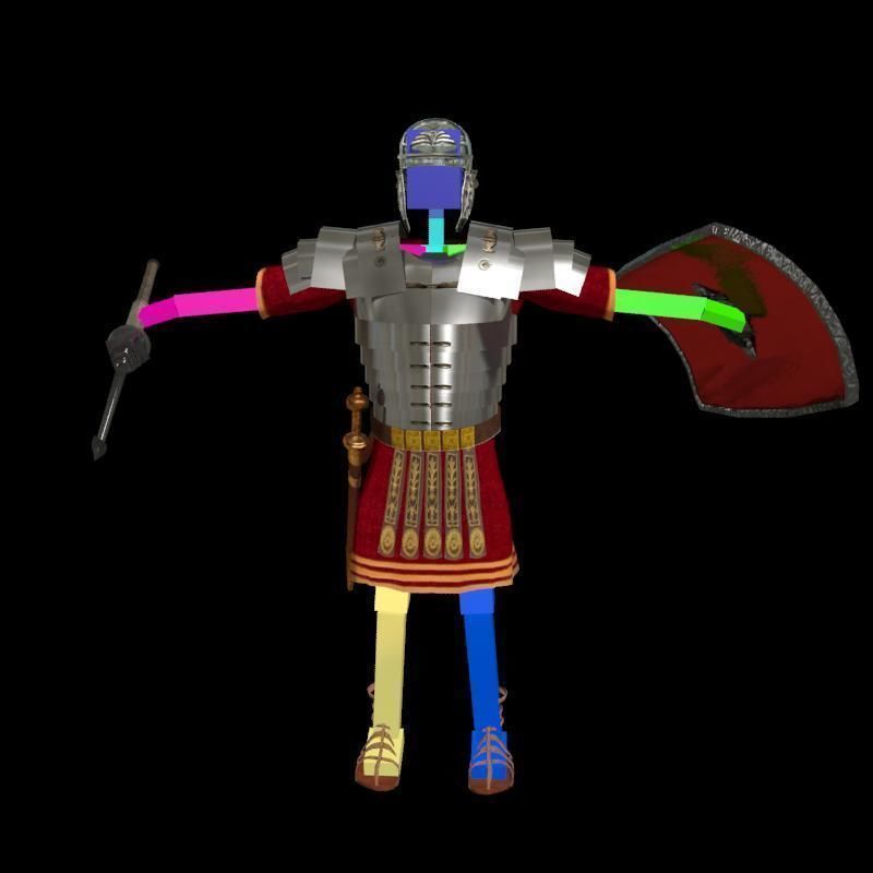 Roman armor all Low-poly 3D model_26